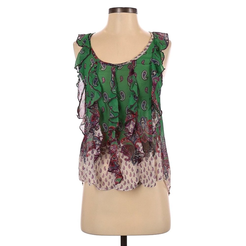LAST CHANCE—Sheer paisley top